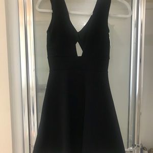 Low Cut Black Formal Dress